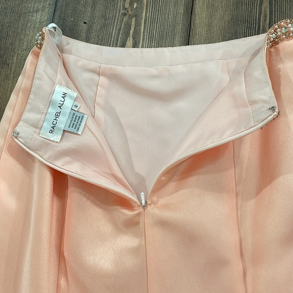 🌟Host Pick🌟Peach Rachel Allan Two Piece Sequined Gown - Picture 15 of 15